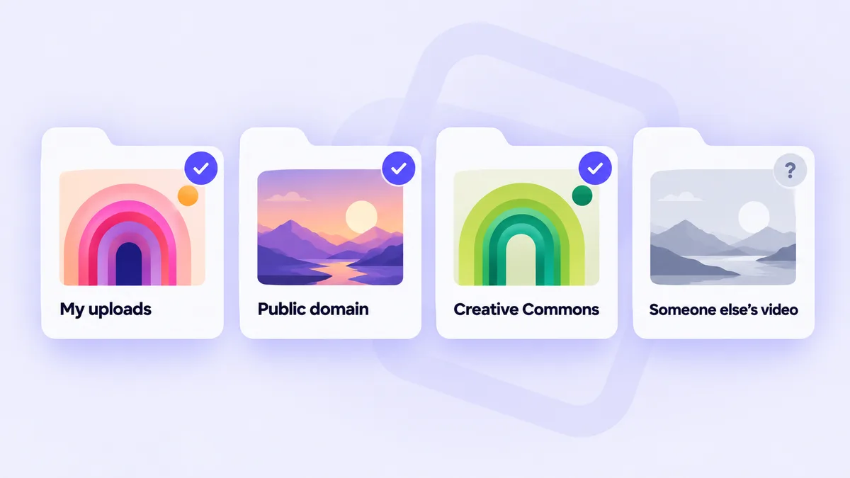 Safe to save: your own uploads, public-domain and Creative Commons media. Someone else’s video needs the owner’s permission.